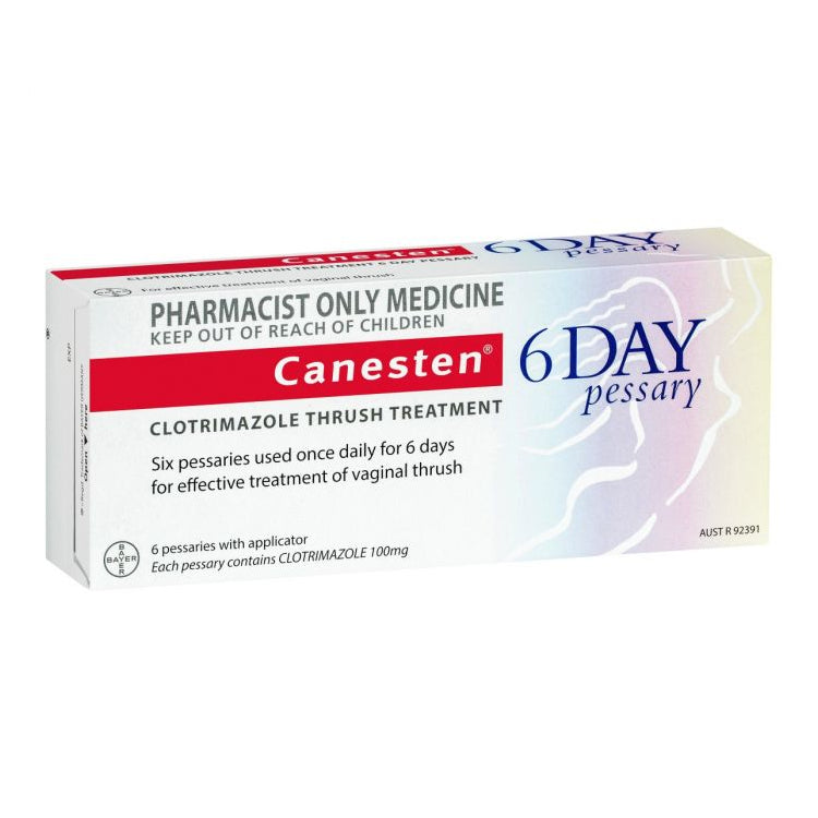 Canesten Clotrimazole Thrush Treatment 6 Day Pessary - Net Pharmacy
