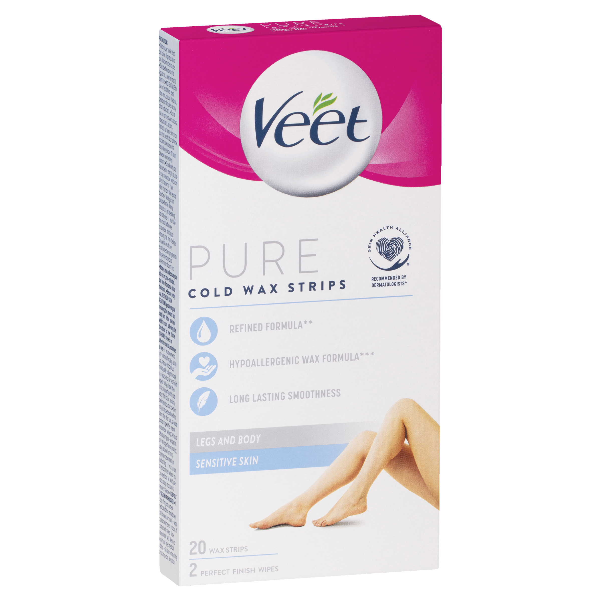 Veet Pure Cold Wax Strips for Legs and Body - Net Pharmacy