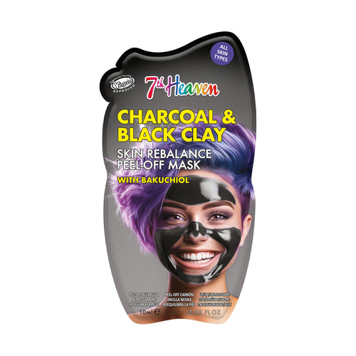 7th Heaven Charcoal & Black Clay Skin Rebalance Peel-Off Mask with Bakuchiol