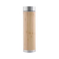 Bamboo Insulated Water Bottle with Tea Strainer