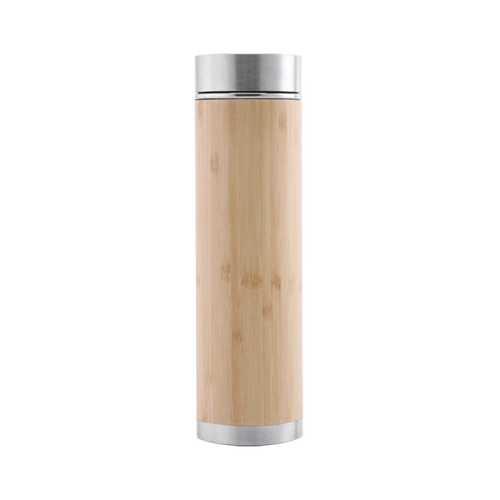 Bamboo Insulated Water Bottle with Tea Strainer