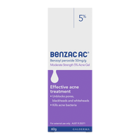 Benzac AC Moderate Strength 5% Acne Gel