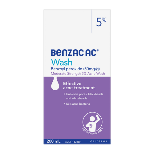 Benzac AC Moderate Strength 5% Acne Wash