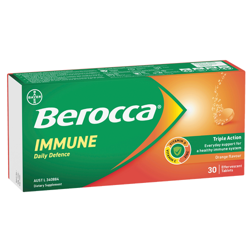 Berocca Immune Daily Defence Orange Flavour Effervescent Tablet