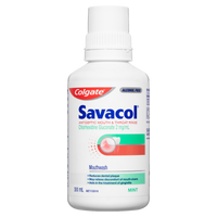 Colgate Savacol Antiseptic Mouth & Throat Rinse - Mint