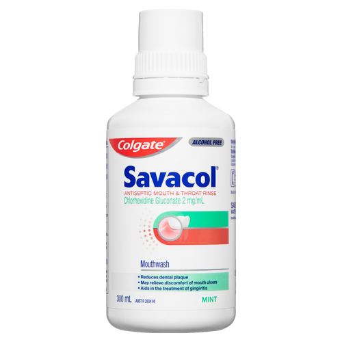 Colgate Savacol Antiseptic Mouth & Throat Rinse - Mint