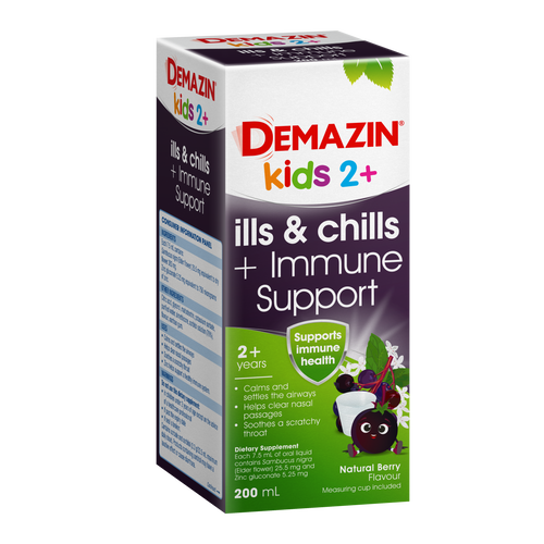 Demazin Kids 2+ ills & chills + Immune Support