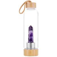 Drink Bottle with Crystal - Amethyst