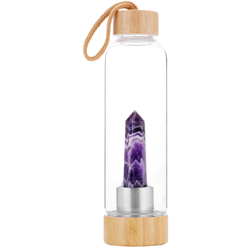 Drink Bottle with Crystal - Amethyst