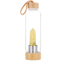 Drink Bottle with Crystal - Citrine