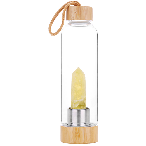 Drink Bottle with Crystal - Citrine