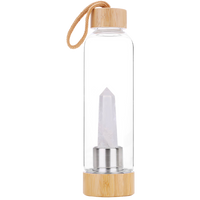 Drink Bottle with Crystal - Clear Quartz