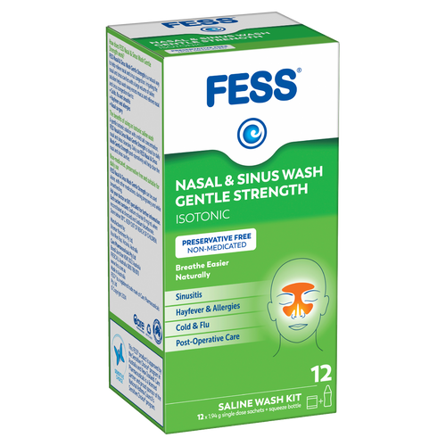 Fess Nasal & Sinus Wash Gentle Strength Saline Wash Kit