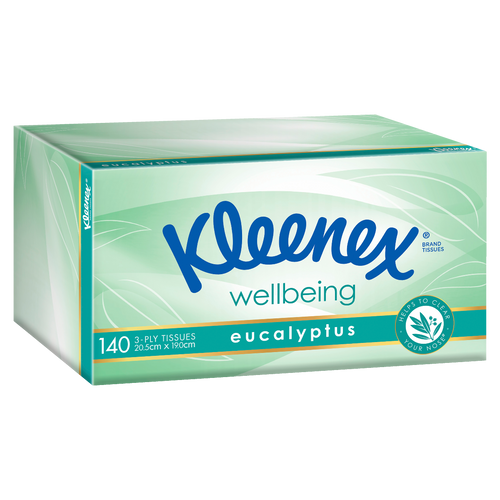 Kleenex Wellbeing Facial Tissues - Eucalyptus