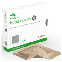 Mepilex Border Ag Self-adherent Antimicrobial Soft Silicone Foam Dressing