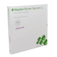 Mepilex Border Sacrum Ag Antimicrobial Self-adherent Soft Silicone Multi-layer Foam Dressing
