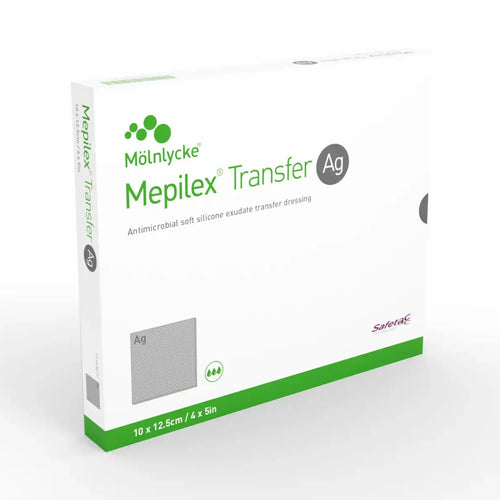 Mepilex Transfer Ag Antimicrobial Soft Silicone Exudate Transfer Dressing