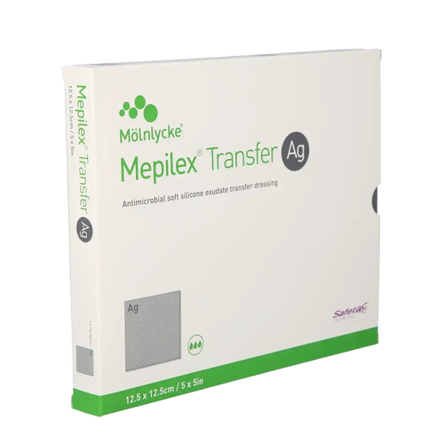 Mepilex Transfer Ag Antimicrobial Soft Silicone Exudate Transfer Dressing