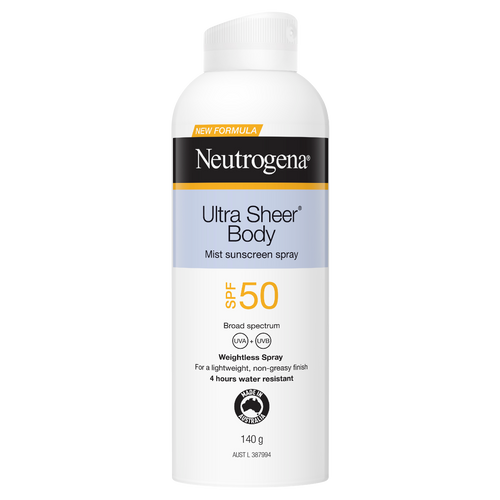 Neutrogena Ultra Sheer Body Mist Sunscreen Spray SPF50