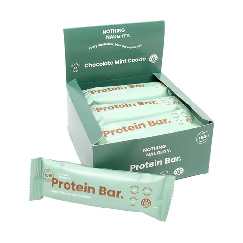 Nothing Naughty Protein Bar -  Chocolate Mint Cookie