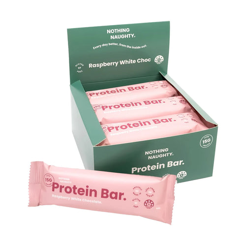 Nothing Naughty Protein Bar - Raspberry White Chocolate