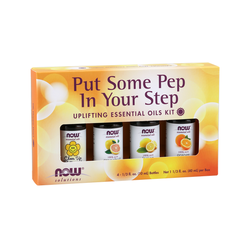 NOW Solutions Put Some Pep in Your Step - Uplifting Essential Oils Kit