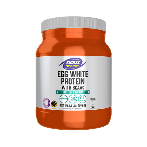 NOW Sports Egg White Protein with BCAAs - Unflavored