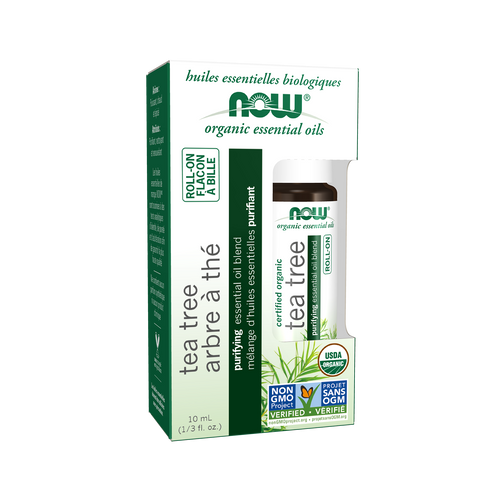 NOW Organic Essential Oils Roll-On Tea Tree - Purifying Blend