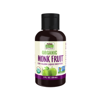 NOW Real Food Monk Fruit Zero-Calorie Liquid Sweetener Organic