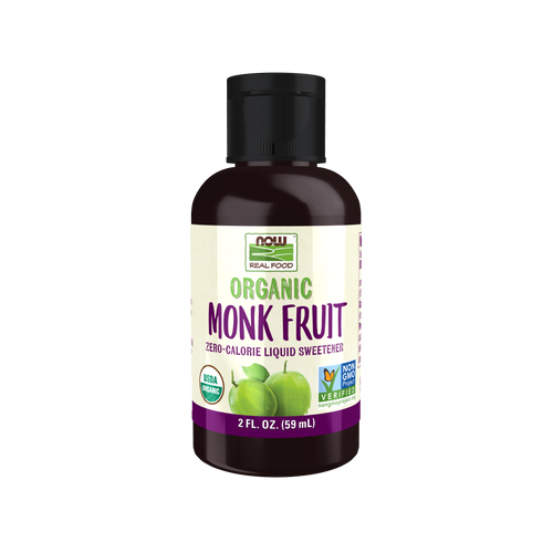 NOW Real Food Monk Fruit Zero-Calorie Liquid Sweetener Organic