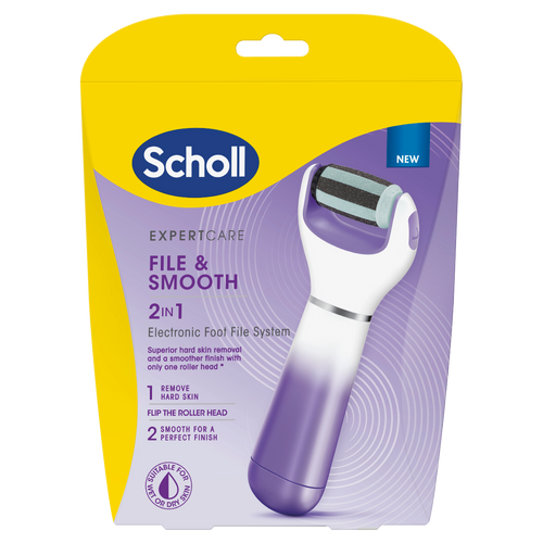 Scholl ExpertCare File & Smooth 2 in 1 Electronic Foot File System