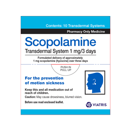 Scopolamine Motion Sickness Prevention Transdermal System