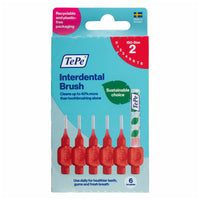 TePe Interdental Brush Size 2 - 0.5mm Red