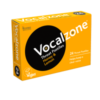 Vocalzone Throat Pastilles - Honey & Lemon