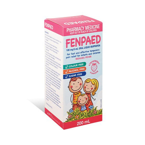 Fenpaed Ibuprofen Oral Liquid - Strawberry Flavour